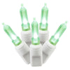 Vickerman X6W7504 50 Green Italian LED On White Wire 25' Christmas Single Mold Light Strand