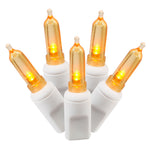 Vickerman X6W7508 50 Orange Italian LED On White Wire 25' Christmas Single Mold Light Strand