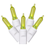 Vickerman X6W7533 50 Lime Italian LED On White Wire 25' Christmas Single Mold Light Strand