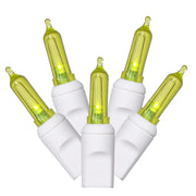 Vickerman X6W7533 50 Lime Italian LED On White Wire 25' Christmas Single Mold Light Strand