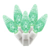 Vickerman X4W8104 100 Green C6 LED Single Mold Light On White Wire 34' Christmas Light Strand