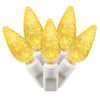 Vickerman X4W8107 100 Yellow C6 LED Single Mold Light On White Wire 34' Christmas Light Strand