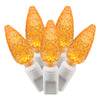 Vickerman X6W8508 50 Orange C6 LED Light On White Wire 25' Christmas Single Mold Light Strand