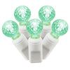 Vickerman X6W9504 50 Green G12 LED Light On White Wire 25' Christmas Single Mold Light Strand