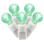 Vickerman X6W9504 50 Green G12 LED Light On White Wire 25' Christmas Single Mold Light Strand