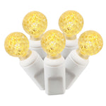 Vickerman X6W9507 50 Yellow G12 LED Light On White Wire 25' Christmas Single Mold Light Strand