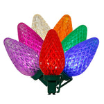 Vickerman X8GC920 25 Multi-Colored C9 LED Light On Green Wire 16' Christmas Single Mold Light Strand