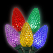Vickerman X8GC920 25 Multi-Colored C9 LED Light On Green Wire 16' Christmas Single Mold Light Strand