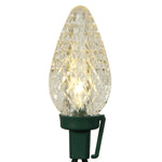 Vickerman X8GC921 25 Warm White C9 LED Light On Green Wire 16' Christmas Single Mold Light Strand