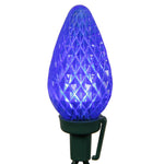 Vickerman X8GC922CSA 25 Blue C9 LED Light On Green Wire 16' Christmas Single Mold Light Strand