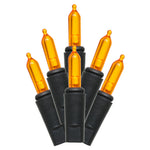 Vickerman X9BK318LED 35 LED Orange Dura-Lit Light On Black Wire 26' Christmas Light Strand