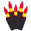 Vickerman X9BK518LED-0 50 Light LED Orange & Yellow Dura-Lit Mini Lights Black Wire