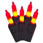 Vickerman X9BK518LED-0 50 Light LED Orange & Yellow Dura-Lit Mini Lights Black Wire