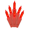 Vickerman X9RD303LED 35 LED Red Dura-Lit Light On Red Wire 26' Christmas Light Strand