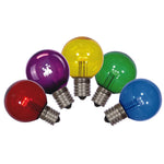 Vickerman XG50T10 G50 LED Multi-Color Transparent Glass Bulb E17 Nickel Base.