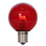 Vickerman XG50T13 G50 Red Transparent Glass LED Replacement Bulb