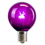 Vickerman XG50T16 G50 Purple Transparent Glass LED Replacement Bulb