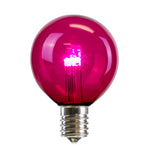 Vickerman XG50T19 G50 Pink Transparent Glass LED Replacement Bulb