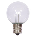 Vickerman XG50T1P G50 Pure White Transparent Glass LED Replacement Bulb