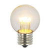 Vickerman XLED2651 Warm White Glass G50 Transparent LED Replacement Bulb 5 Per Box