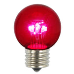 Vickerman XLED2659 Pink Glass G50 Transparent LED Replacement Bulb 5 Per Box