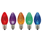 Vickerman XLED5C70 Multi-Colored Faceted C7 LED Replacement Bulb 5 Per Bag