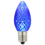 Vickerman XLEDC72-25 C7 LED Blue Faceted Replacement Bulb Package Of 25