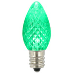 Vickerman XLEDC74-25 C7 LED Green Faceted Replacement Bulb Package Of 25