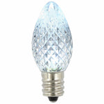 Vickerman XLEDC75-25 C7 LED Cool White Faceted Replacement Bulb Package Of 25