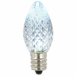 Vickerman XLEDC75T-25 C7 LED Cool White Faceted Twinkle Bulb Package Of 25