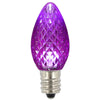 Vickerman XLEDC76-25 C7 LED Purple Faceted Replacement Bulb Package Of 25
