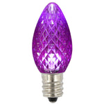 Vickerman XLEDC76-25 C7 LED Purple Faceted Replacement Bulb Package Of 25