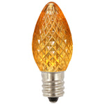 Vickerman XLEDC77-25 C7 LED Yellow Faceted Replacement Bulb Package Of 25