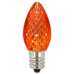 Vickerman XLEDC78-25 C7 LED Orange Faceted Replacement Bulb Package Of 25