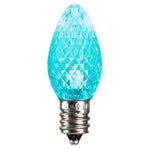 Vickerman XLEDC7LT-25 C7 LED Teal Faceted Twinkle Bulb Package Of 25