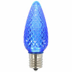 Vickerman XLEDC92T-25 C9 LED Blue Faceted Twinkle  Replacement Bulb Package Of 25