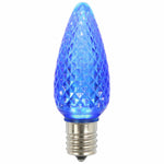 Vickerman XLEDC92-25 C9 LED Blue Faceted Replacement Bulb Package Of 25