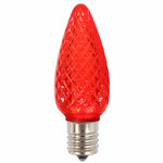 Vickerman XLEDC93T-25 C9 LED Red Faceted Twinkle  Replacement Bulb Package Of 25