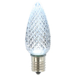 Vickerman XLEDC95T-25 C9 LED Cool White Faceted Twinkle  Replacement Bulb 120V  .96 Watts 25 Bulbs Per Pack