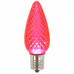 Vickerman XLEDC99T-25 C9 LED Pink Faceted Twinkle Bulb  Nickel Base  120V .96 Watts 25 Bulbs Per Pack