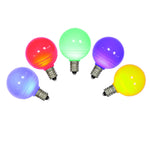 Vickerman XLED5CG40 Multi-Colored Ceramic G40 LED Replacement Bulb 5 Per Bag