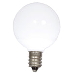 Vickerman XLEDCG45-25 G40 Cool White Ceramic LED Nickel Base Bulb E12 .96Watts 25 Bulbs Per Pack.