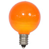 Vickerman XLEDCG48-25 G40 Orange Ceramic LED Nickel Base Bulb E12 .96Watts 120Volt Dimmable 25 Bulbs Per Pack