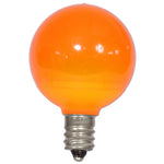 Vickerman XLEDCG48-25 G40 Orange Ceramic LED Nickel Base Bulb E12 .96Watts 120Volt Dimmable 25 Bulbs Per Pack