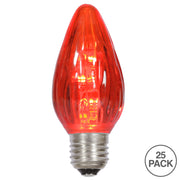 Vickerman XLEDF13-25 F15 Red Plastic LED Flame Replacement Bulb Package Of 25