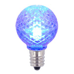 Vickerman XLEDG32-25 G30 LED Blue Bulb E12 Nickel Base .45W Package Of 25