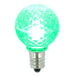 Vickerman XLEDG34-25 G30 LED Green Bulb E12 Nickel Base .45W Package Of 25