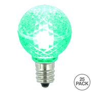 Vickerman XLEDG34-25 G30 LED Green Bulb E12 Nickel Base .45W Package Of 25