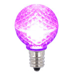 Vickerman XLEDG36-25 G30 LED Purple Bulb E12 Nickel Base .45W Package Of 25