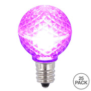 Vickerman XLEDG36-25 G30 LED Purple Bulb E12 Nickel Base .45W Package Of 25